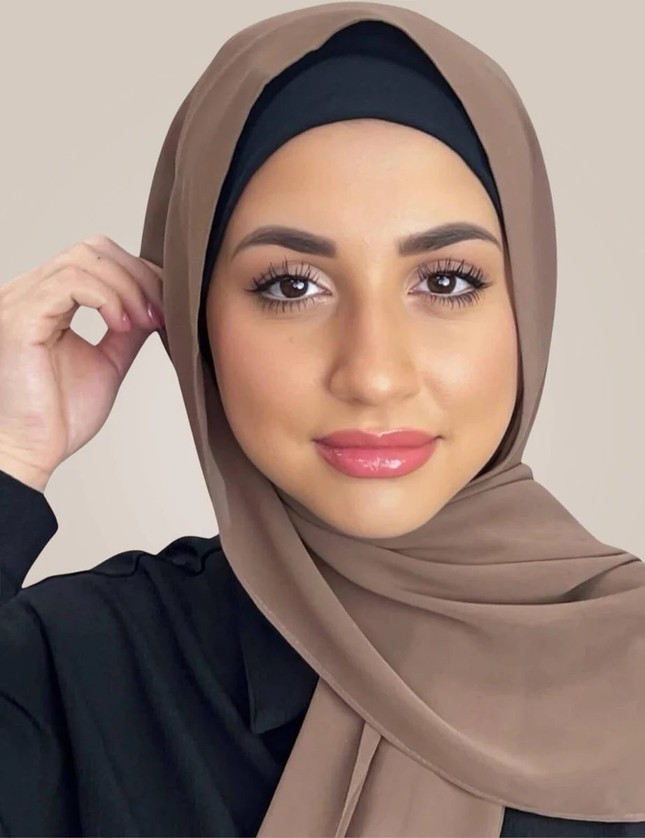 Luxury Chiffon Hijab Brown